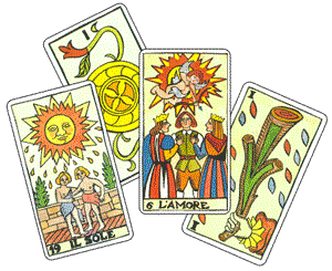 4 carte dei tarocchi