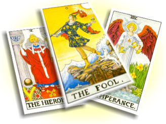 tre carte degli arcani maggiori